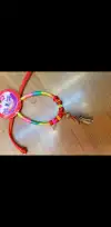 Colorful ring diamond knot hanging peach wood bracelet Specification image
